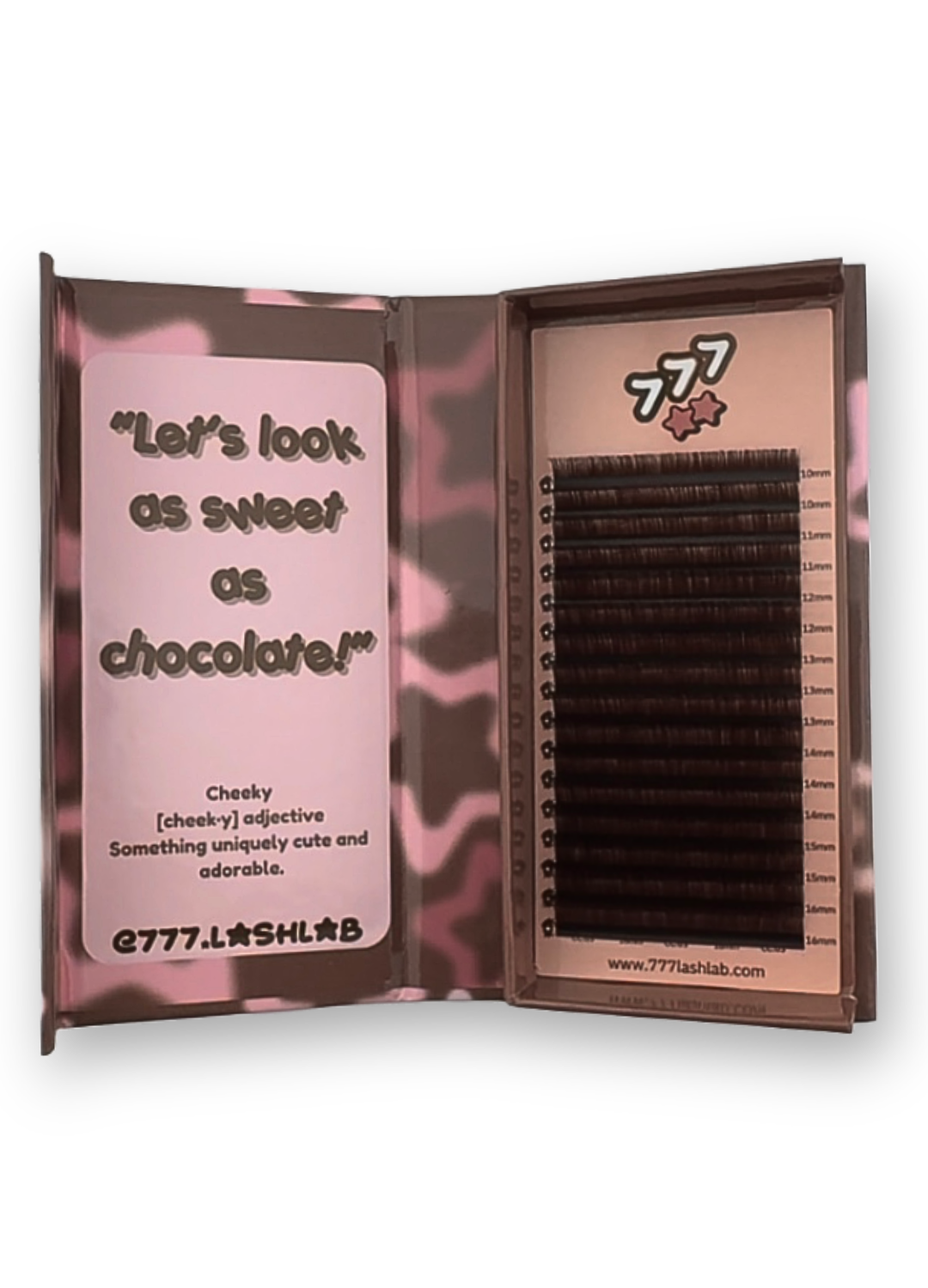 Choco Chuu Brown Lashes - J, B Curl